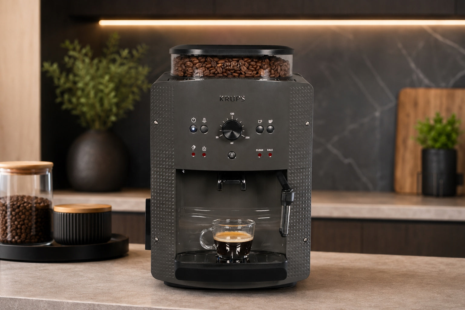 Espresso machine for coffee KRUPS EA810B 15 bar automatic with grinder Machine type automatic