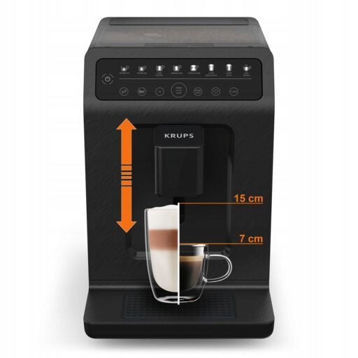 Espresso machine for coffee KRUPS EVIDENCE UP EA897B with grinder 8 recipes Packaging status original