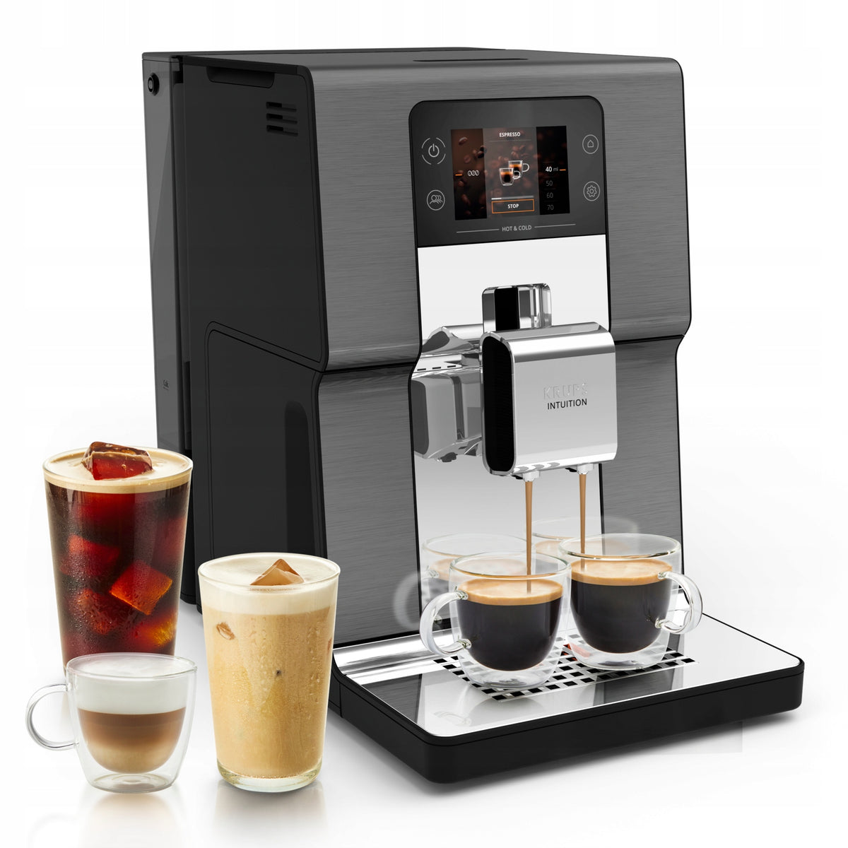 Espresso machine for coffee KRUPS Intuition Experience Hot&Cold 36 drinks Packaging status original