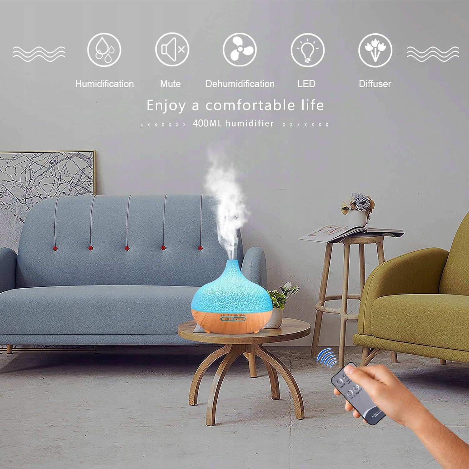 Essential Oil Diffuser 300ml – Aromatherapy, 7 LED Colors, Timer Brand no brand