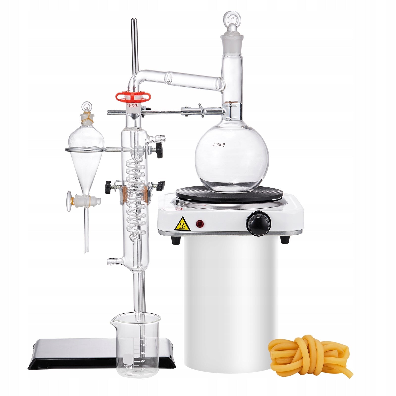 Essential Oil Distillation Kit 500ml 33 pcs 1000W Heating Plate 3.3 Boro