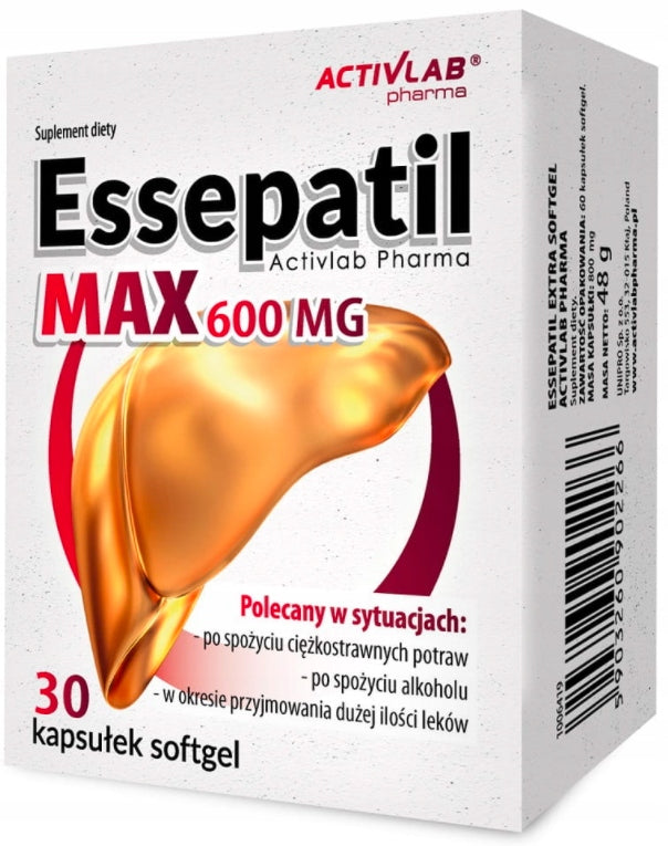 Essepatil Max 600mg HEALTHY LIVER 30 capsules