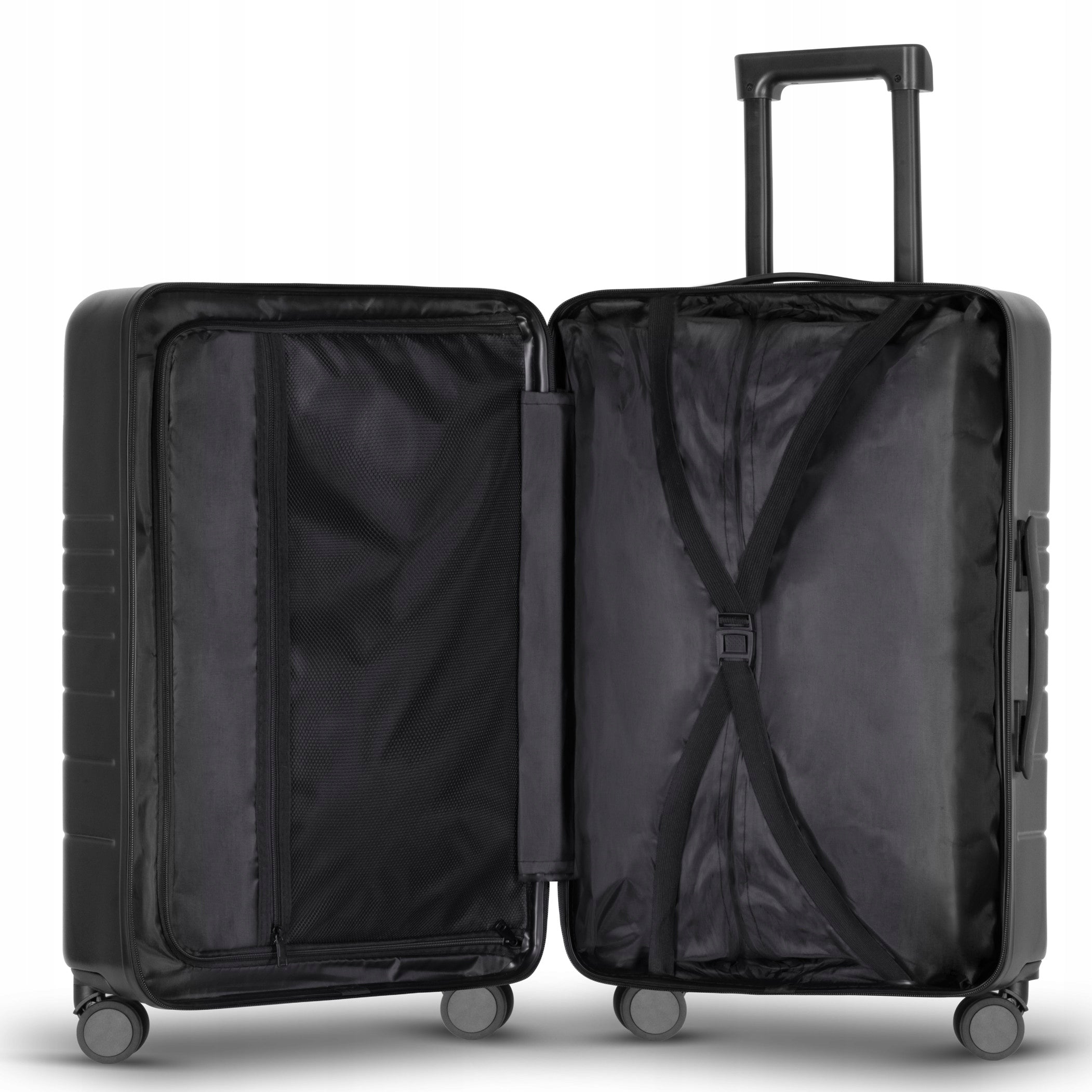 Eternitive E1 Travel Suitcase Large L 96l ABS TSA Wheels 360° Black Height 77 cm