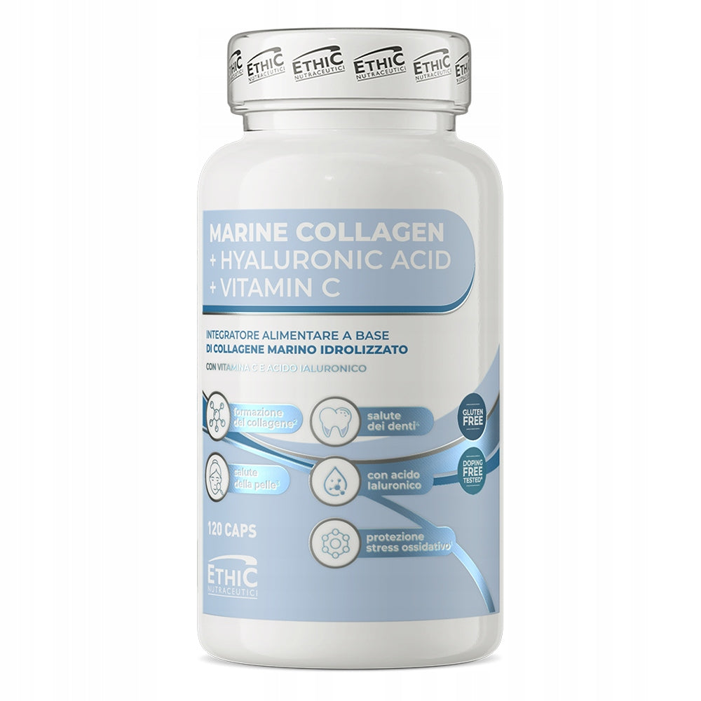 Ethic Nutraceutici Marine Collagene Hyaluronic Acid Vitamina C 120 capsules