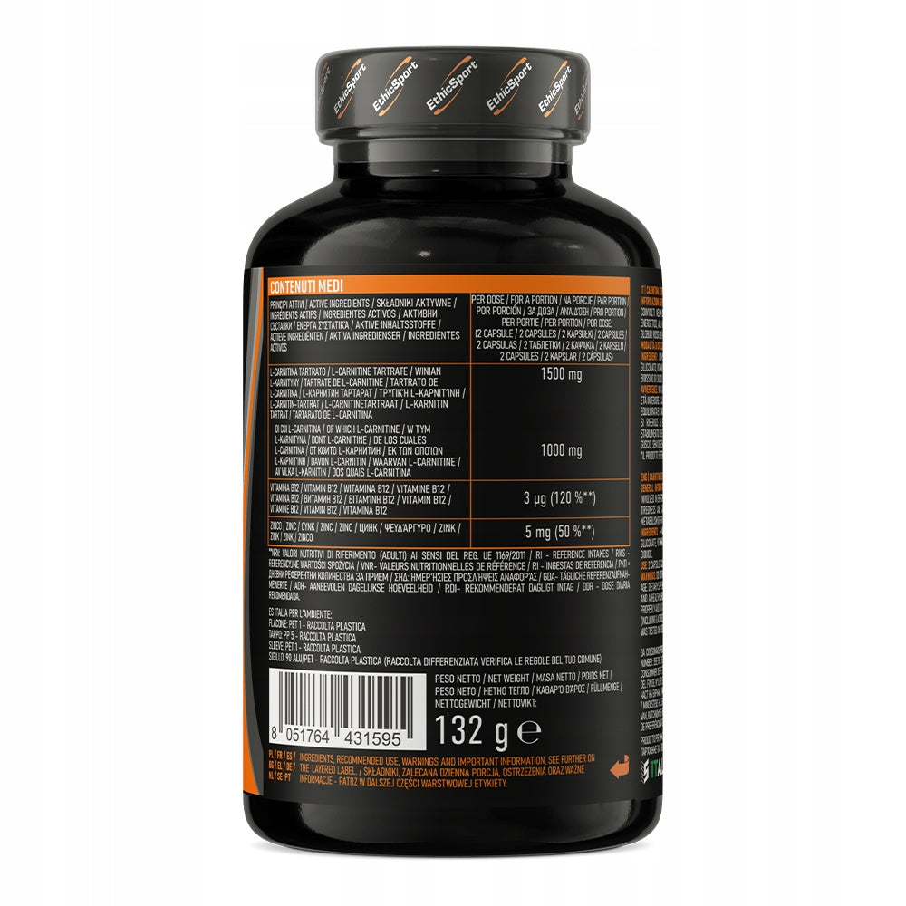EthicSport Carnitina Extra multipurpose tasteless capsules Packaging status original
