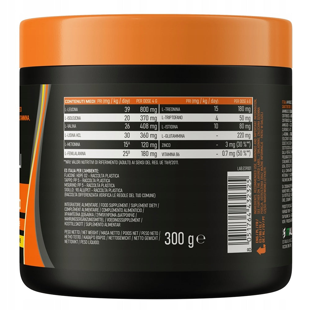 EthicSport EAA Essential Amino Acids 300 g BCAA + Zinc Vitamin B6 Glutamine Expiration date at least six months from the date of purchase
