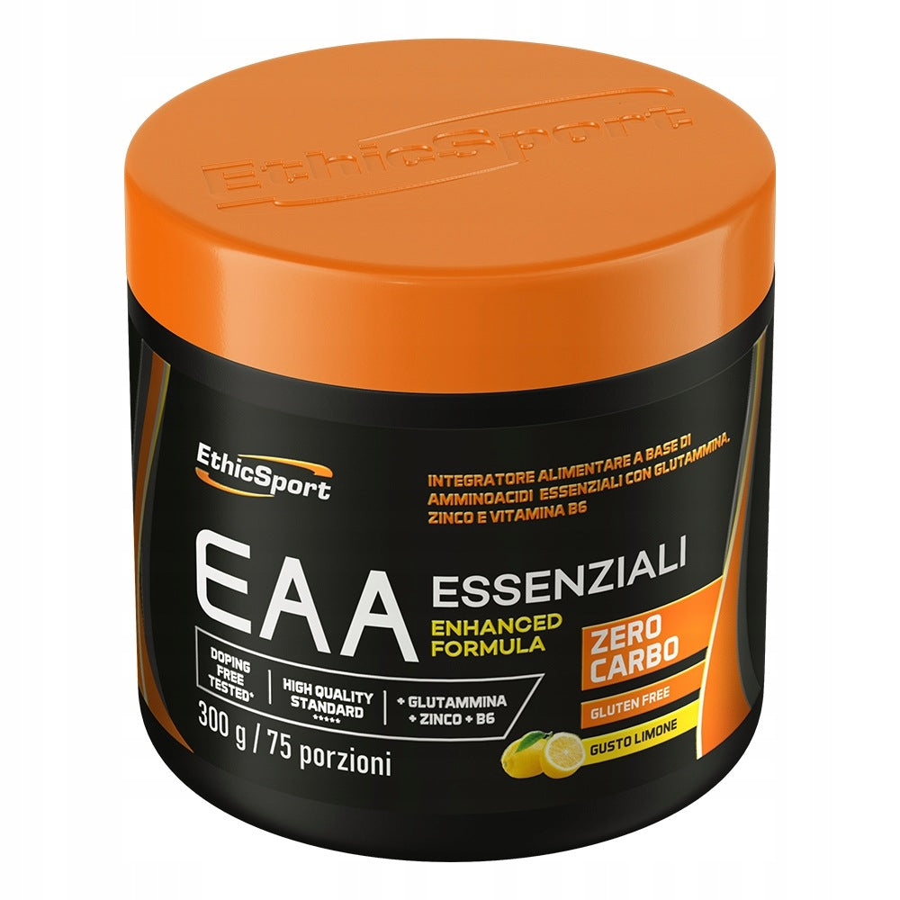 EthicSport EAA Essential Amino Acids 300 g BCAA + Zinc Vitamin B6 Glutamine Manufacturer code 8051764432325