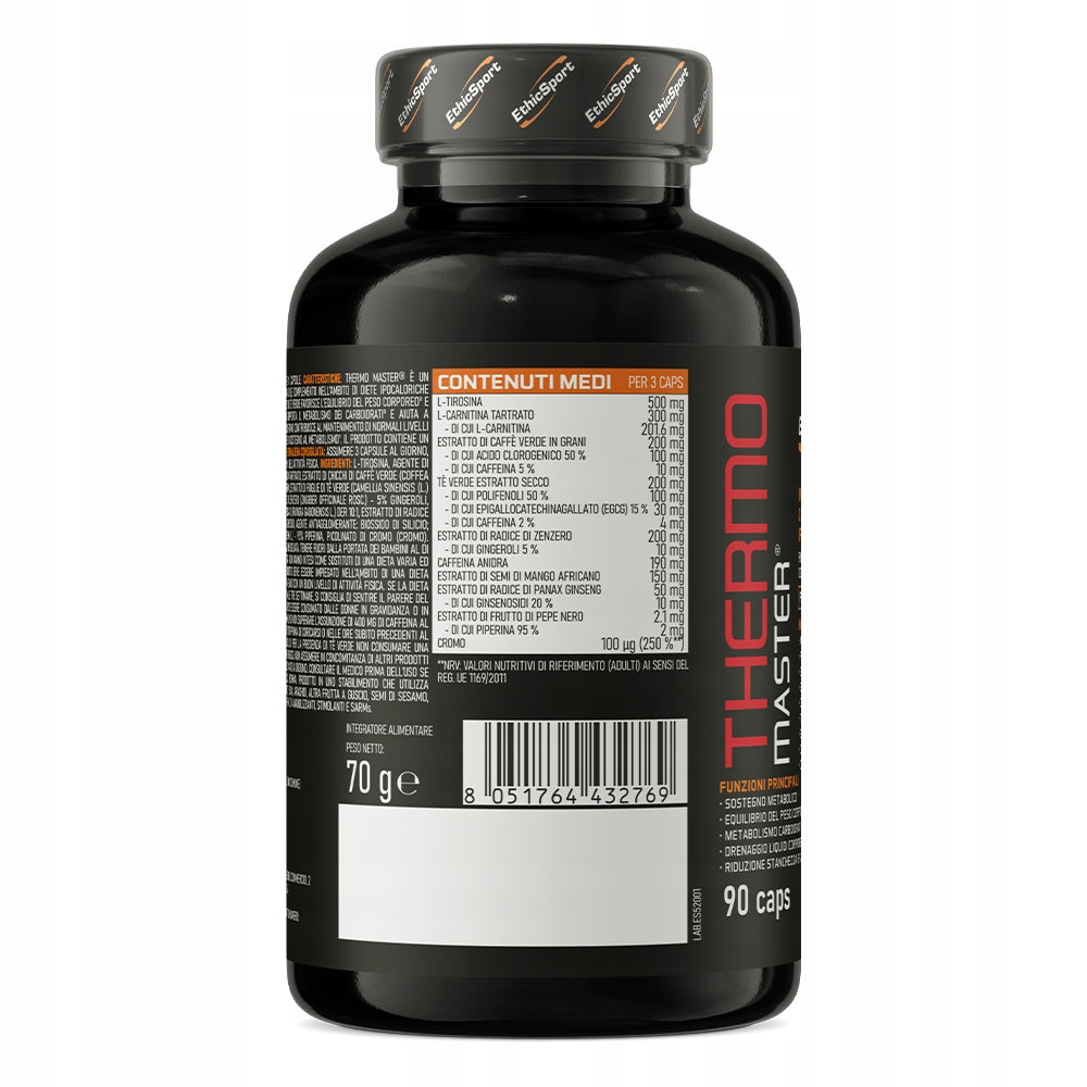 EthicSport Thermo Master 90 capsules Expiration date at least 1 year from the date of purchase