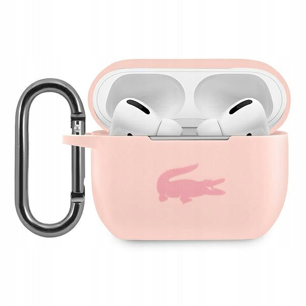 Lacoste Liquid Silicone Glossy Printing Logo Case für Airpods Pro Pink