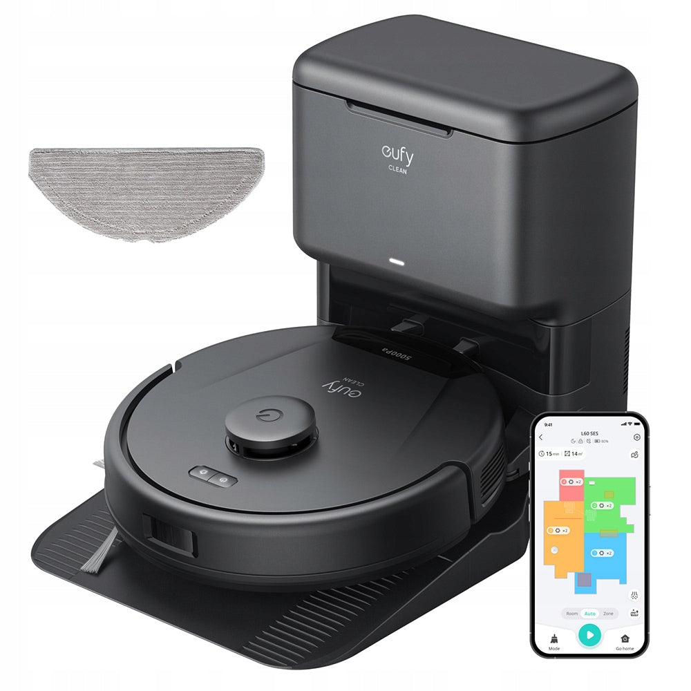 Eufy L60 Hybrid Vacuum Cleaner Robot with Mop Function, Ultra Strong Power