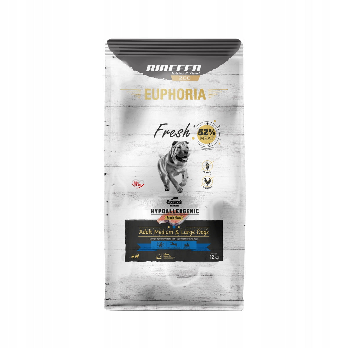 Euphoria FRESH MEAT ADULT HYPOALLERGENIC Salmon M/L 12kg + Frisbee Manufacturer code 6111225786
