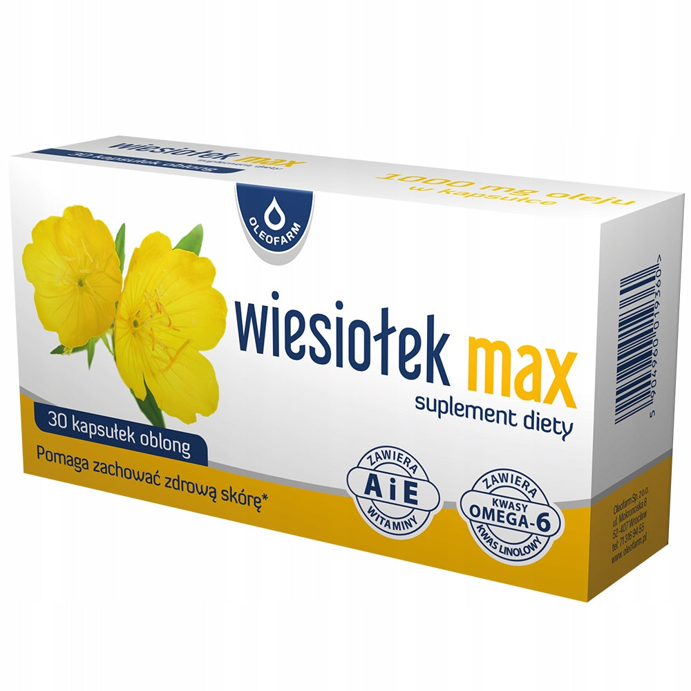 Evening Primrose MAX, 30 capsules Packaging status original