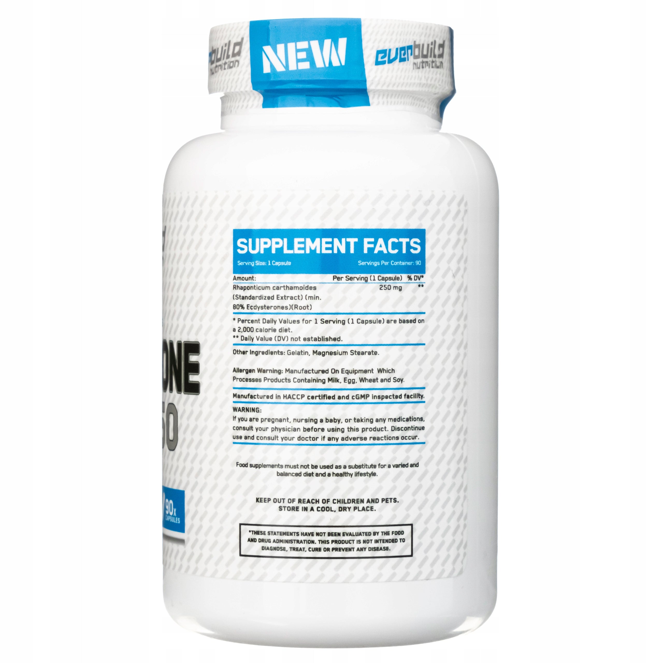 Everbuild Nutrition ECDYSTERONE 250mg 90 KAPS Brand Everbuild Nutrition