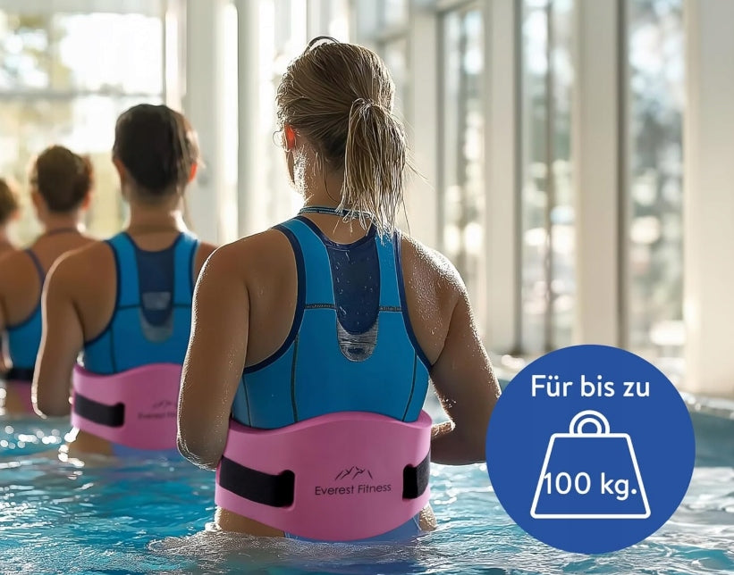 Everest Fitness Swimming Belt Aquafitness Pink Foam up to 100 kg Model Everest Fitness