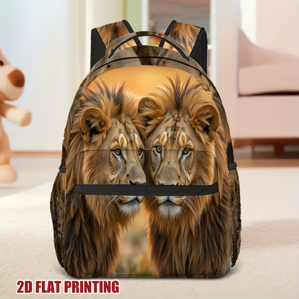 Everyday Use Travel Backpack Watercolor Lions