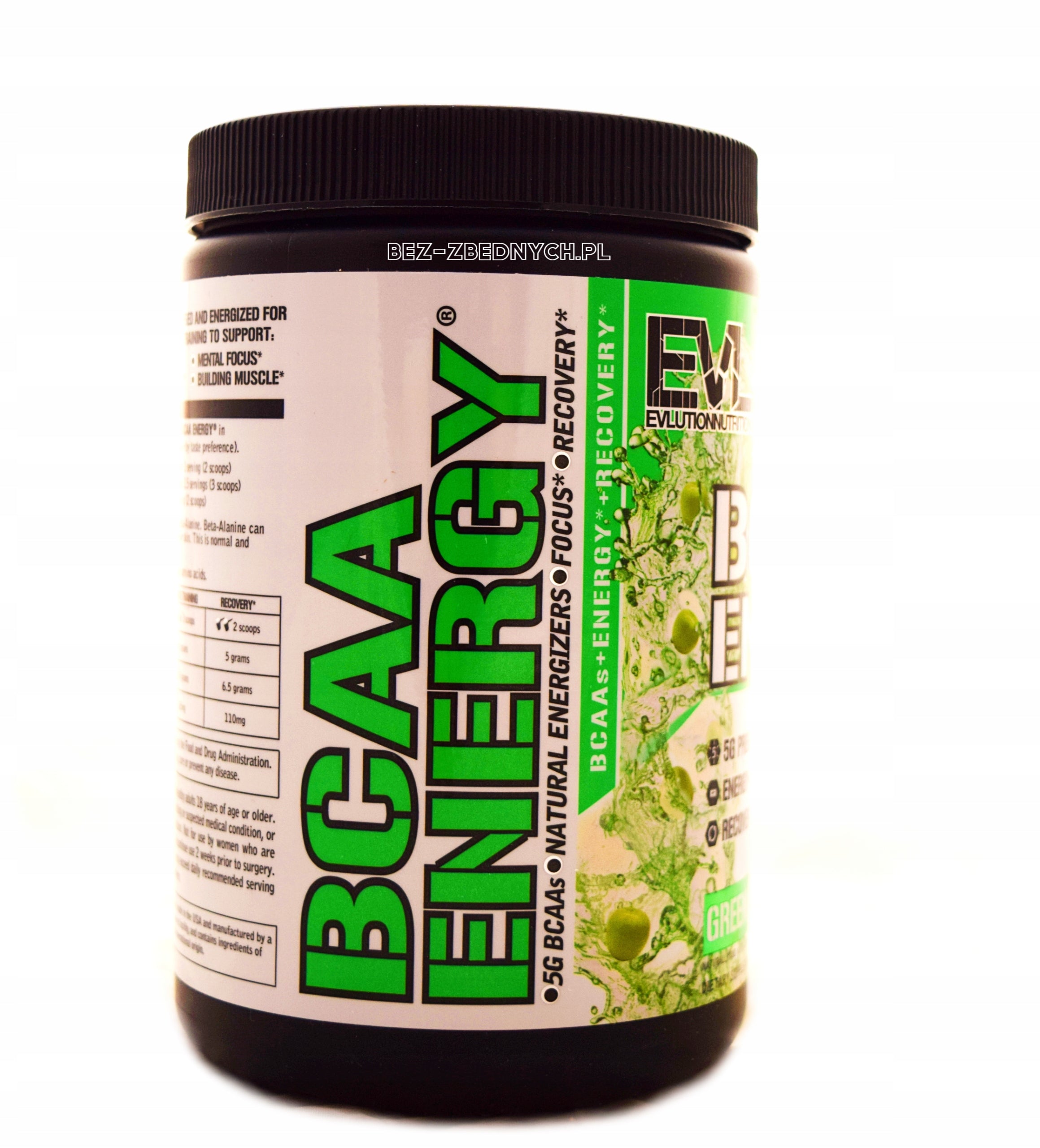 Evlution Nutrition BCAA Energy 291g GLUTEN FREE AMINO ACIDS GREEN APPLE Expiration date at least 1 month from the date of purchase