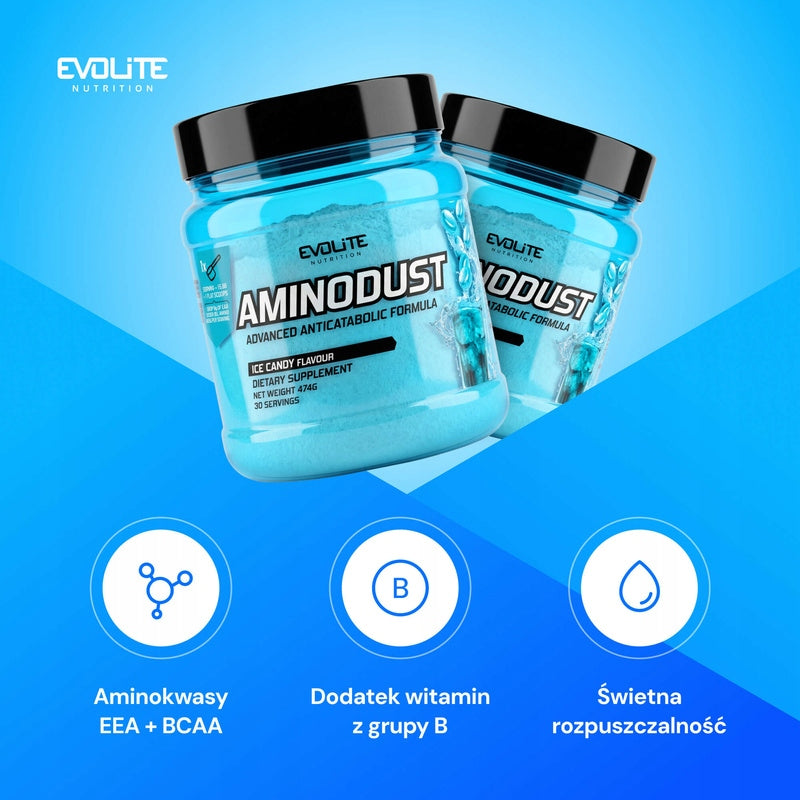 Evolite Aminodust 474g Amino Acids EAA BCAA REGENERATION Post-Workout Manufacturer code 6279330265586