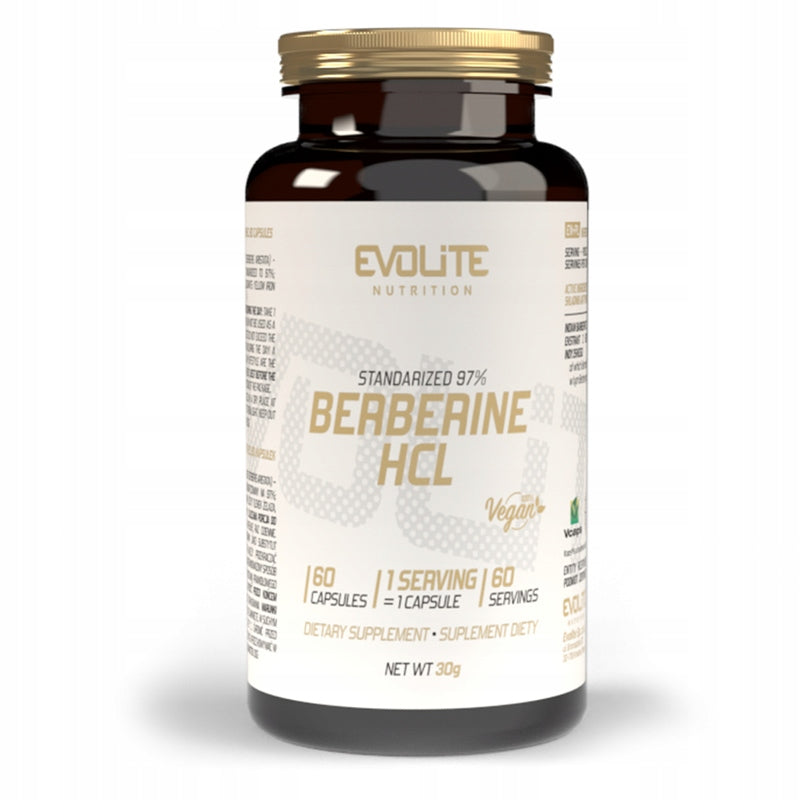Evolite Berberine HCL 400mg BERBERINE standardization 97% Berberys 60vegecaps Expiration date not specified