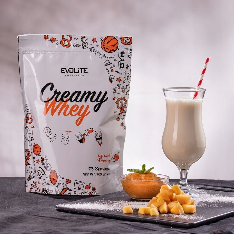 Evolite Creamy Whey 700g Apricot PROTEIN WPC Apricot Whey Concentrate Expiration date not specified