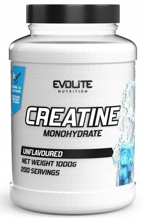 Evolite Creatine Monohydrate 1000g CREATINE MONOHYDRATE Tasteless Strength Mass