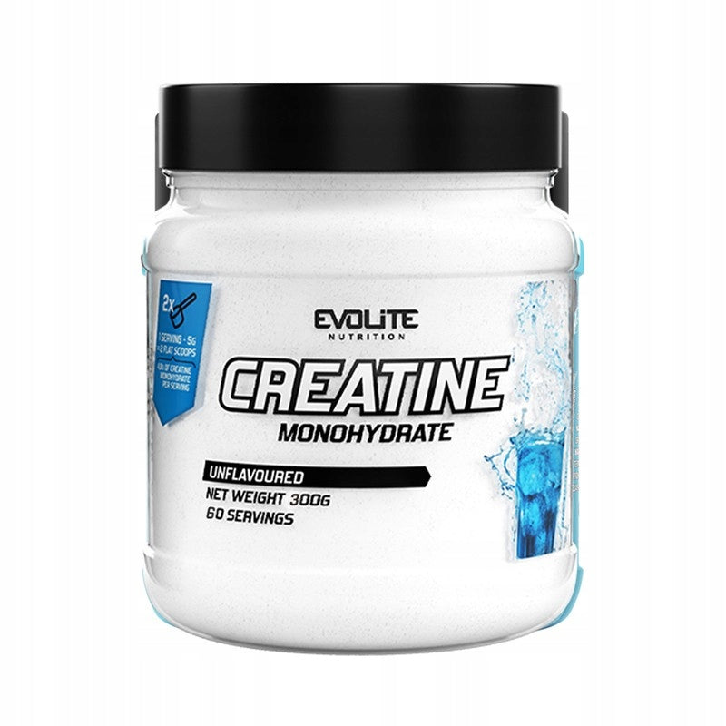 Evolite Creatine Monohydrate 300g CREATINE MONOHYDRATE Tasteless Strength Mass Expiration date not specified