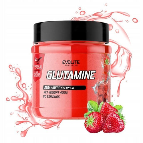 Evolite Glutamine 400g Glutamine Bulti-Intestinal Amino Acids and Regeneration -Strawberry