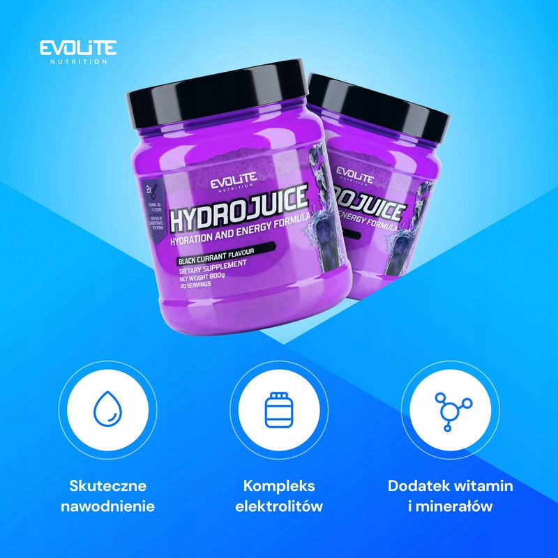Evolite HydroJuice Isotonic Vitamins Minerals Electrolytes Hydration Carbo Expiration date at least 1 year from the date of purchase
