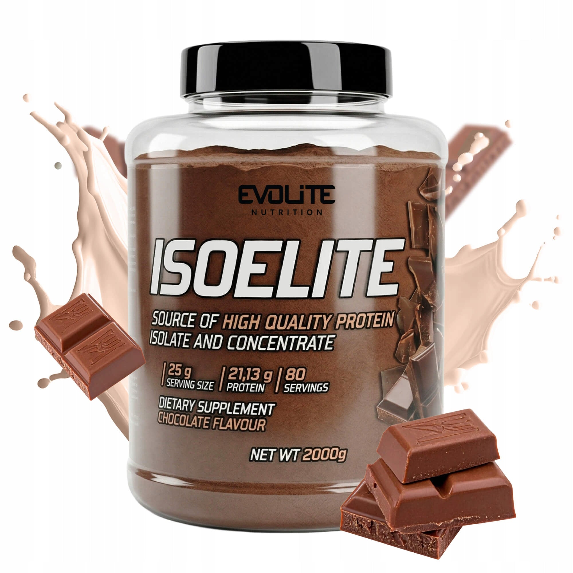 Evolite IsoElite 2000g 50:50 ISOLATE + CONCENTRATE WPI WPC 1:1 WHEY 2kg