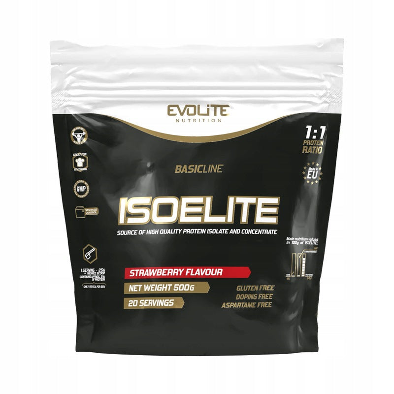 Evolite IsoElite 500g ISOLATE + WPI CONCENTRATE + WPC 1:1 ISOLATE protein Expiration date not specified