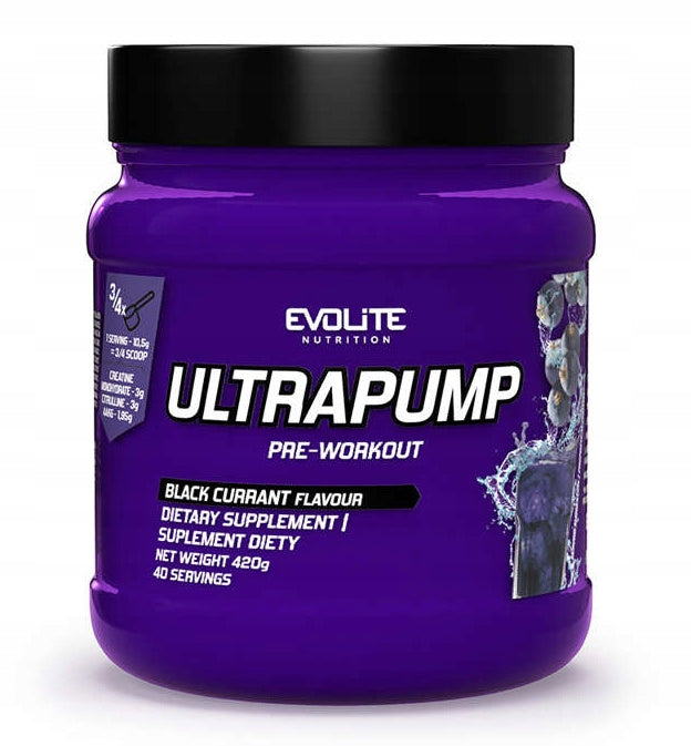 Evolite ULTRA PUMP 420g taste Black Currant Pre-WORKOUT Creatine