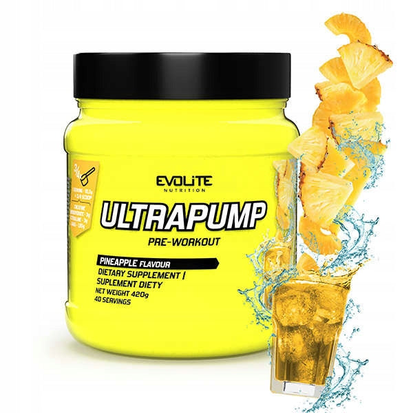 Evolite ULTRA PUMP 420g taste Pineapple PRE-WORKOUT Creatine MASS AAKG Expiration date not specified
