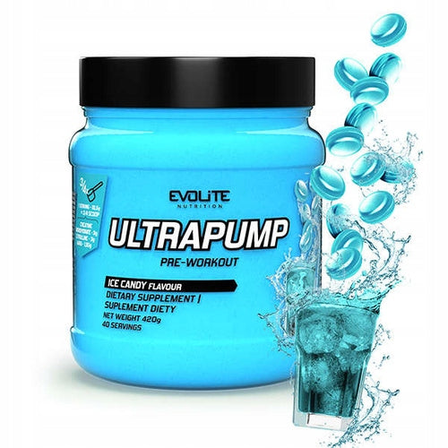Evolite Ultra PUMP 420g Pre-workout Creatine AAKG Citrulline ice candy