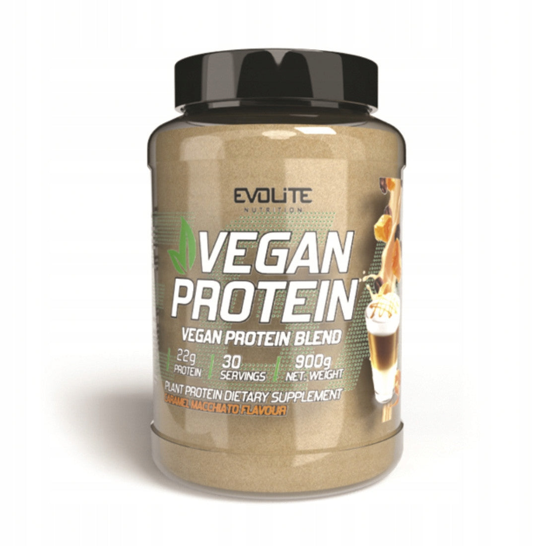 Evolite VEGAN PROTEIN 900g VEGETABLE Vegetable Protein Complex PEANUT CREAM Packaging status original