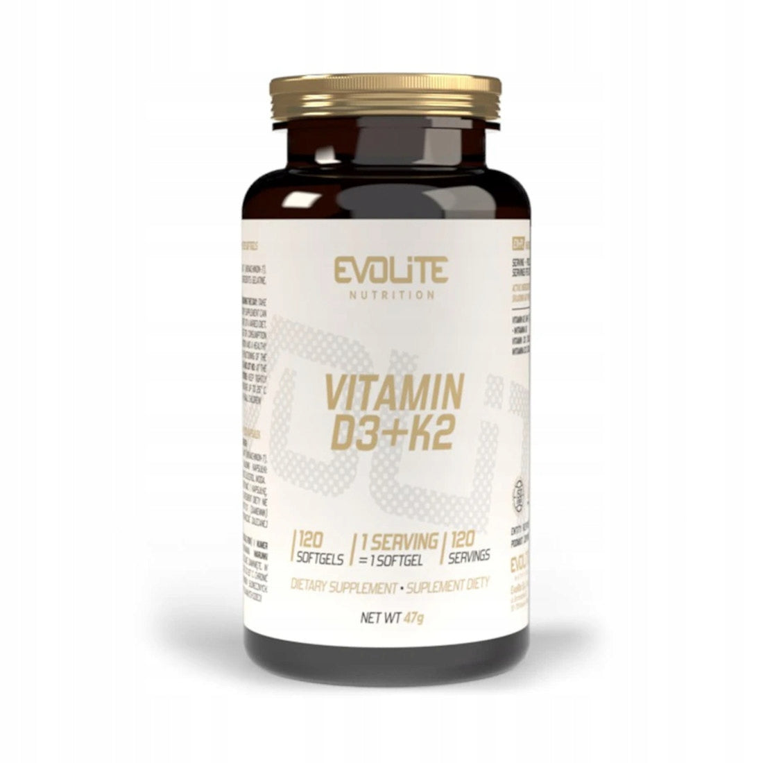 Evolite Vitamin D3+K2 120 softgels