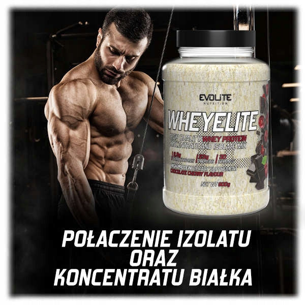 Evolite WHEYELITE 2000g Chocolate CHERRY Flavour Protein WPC PROTEIN MIX WPI Expiration date not specified