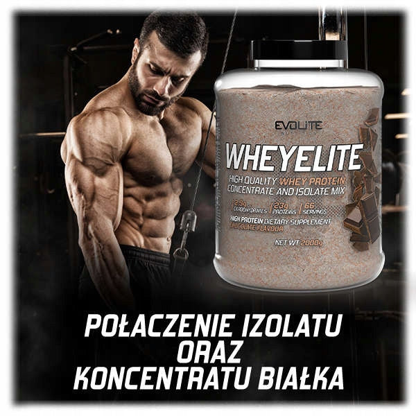 Evolite WHEYELITE 2000g Chocolate Flavour Protein WPC PROTEIN MIX WPI Packaging status original