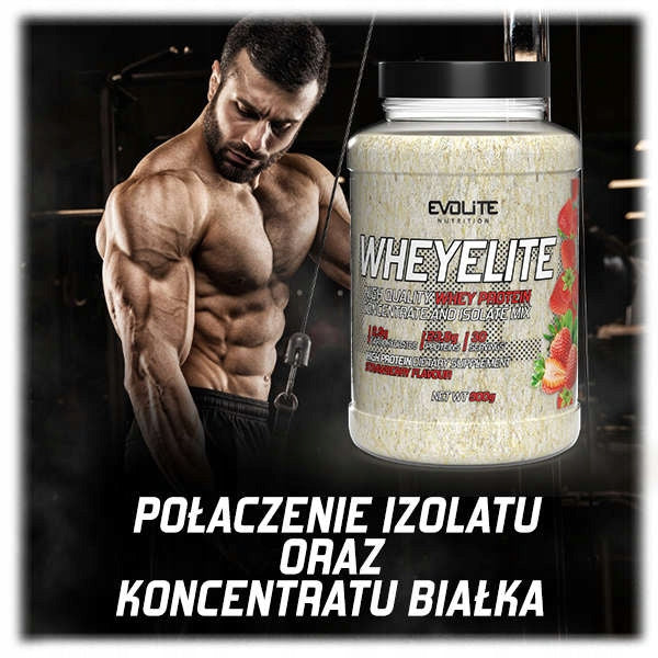 Evolite WHEYELITE 900g STRAWBERRY Flavour Protein WPC PROTEIN MIX WPI Packaging status original