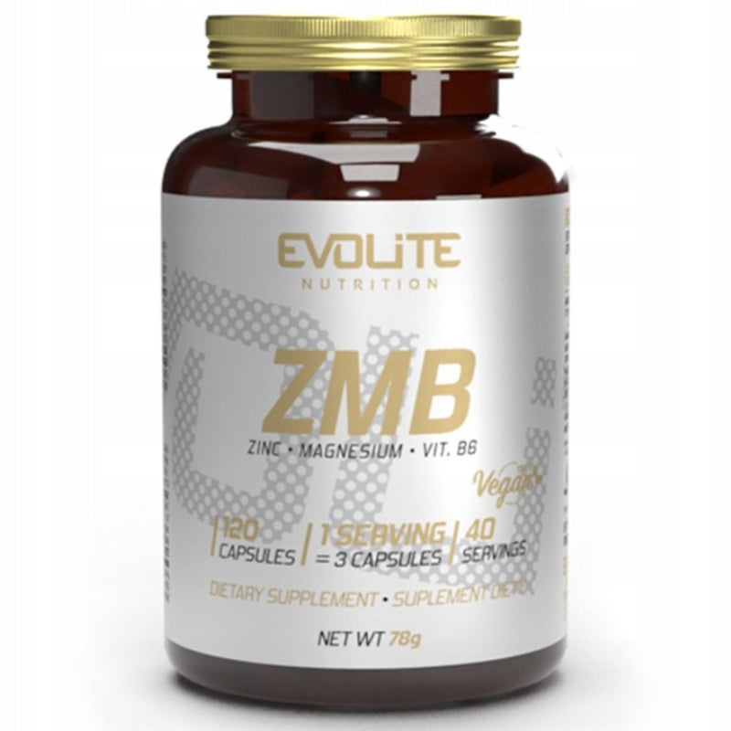 Evolite ZMB 120 kaps Regeneration Testosterone NAC ZINC MAGNESIUM GABA TRYPTOPHAN