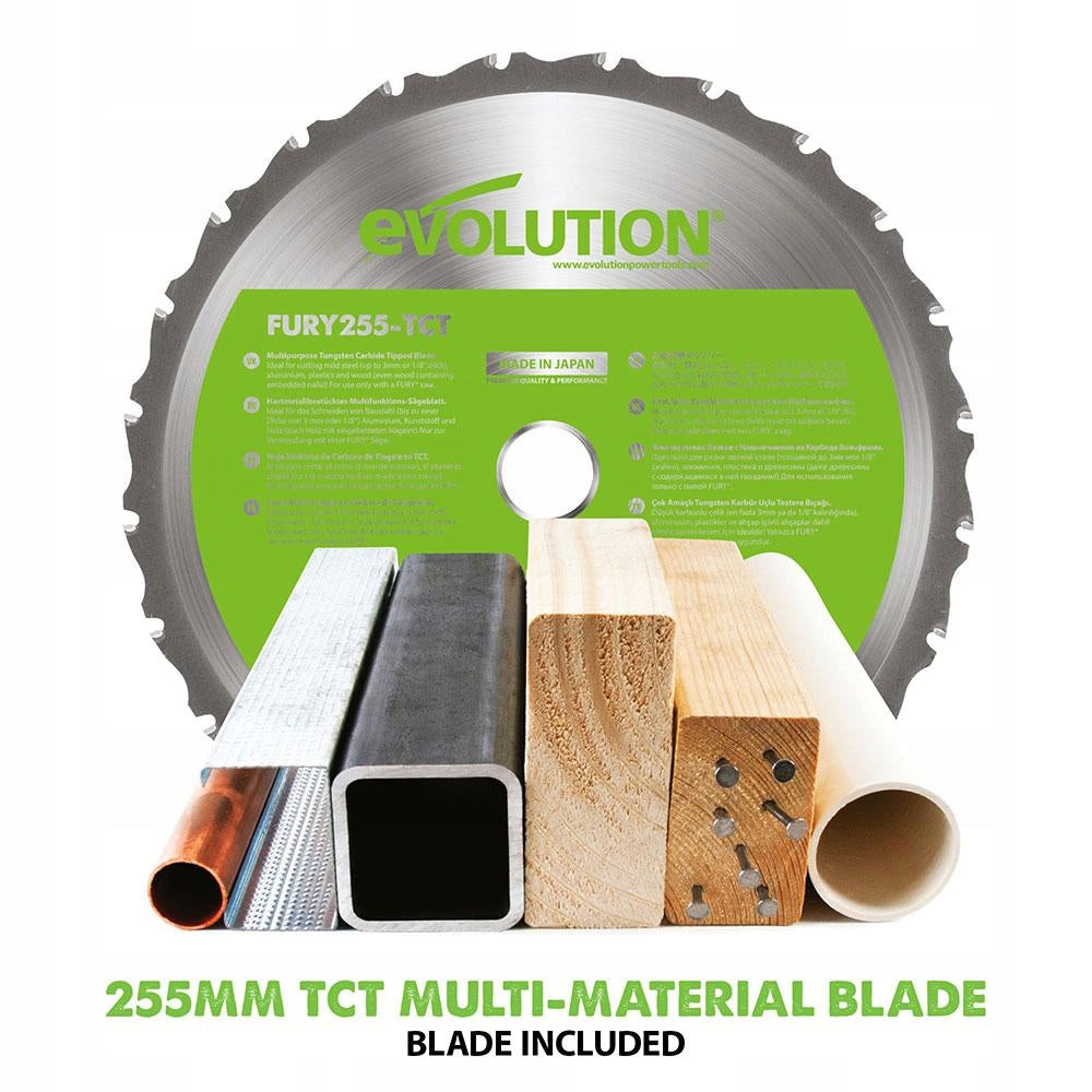 Evolution F255SMS 255mm Sliding Compound Mitre Saw Manufacturer code F255SMS
