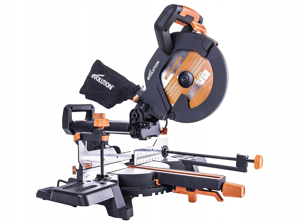 Evolution R255SMS+ Miter Saw 2000W Multi-Material Steel Wood 255mm