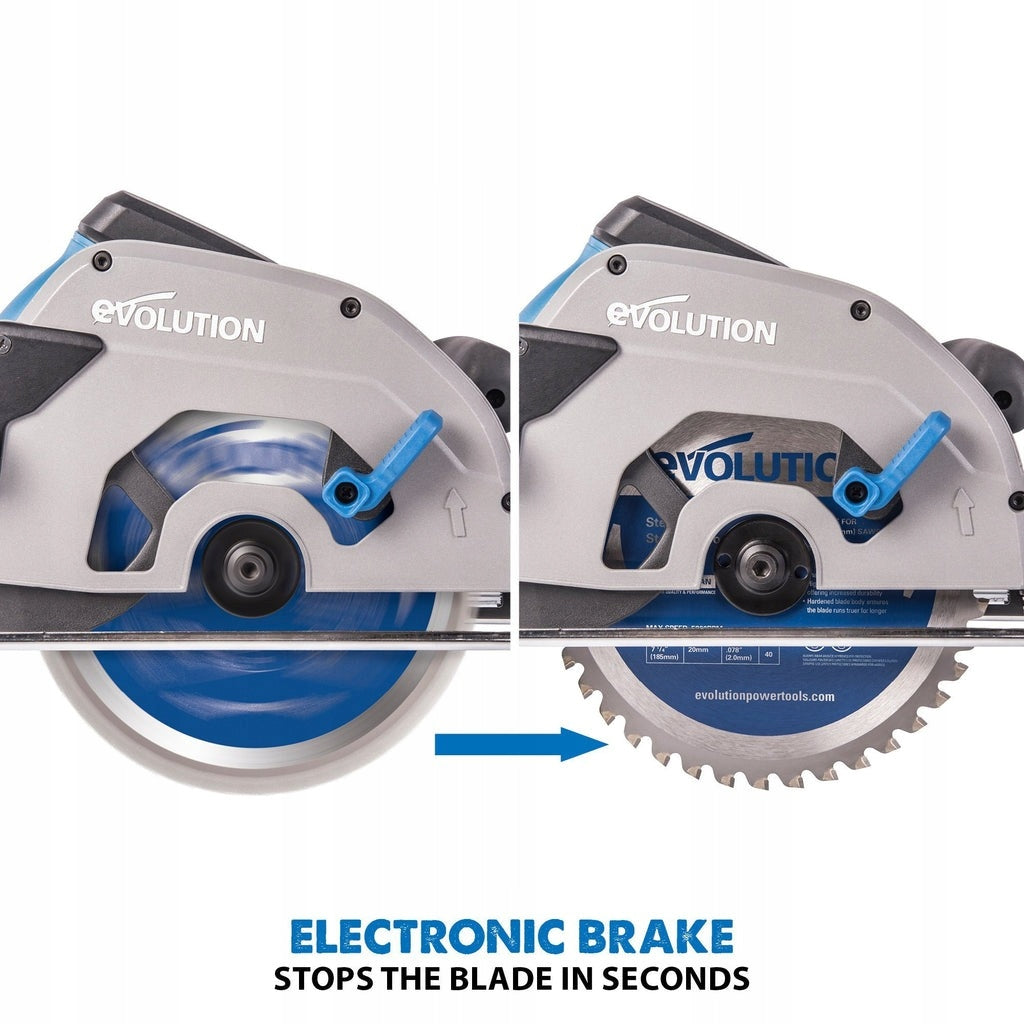 Evolution S185CCSL 185mm Metal Cutting Circular Saw with Steel Blade Maximum power 1600 W