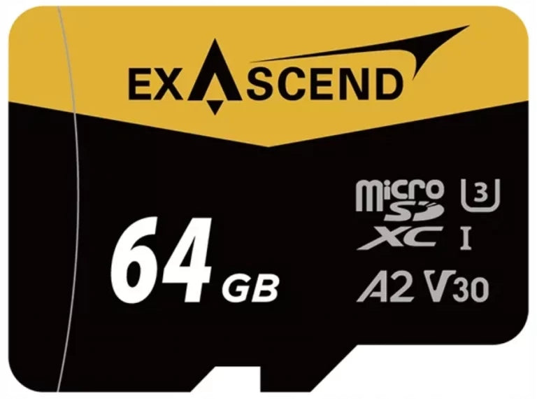 Exascend Catalyst microSD 64GB Memory Card with SD Adapter
