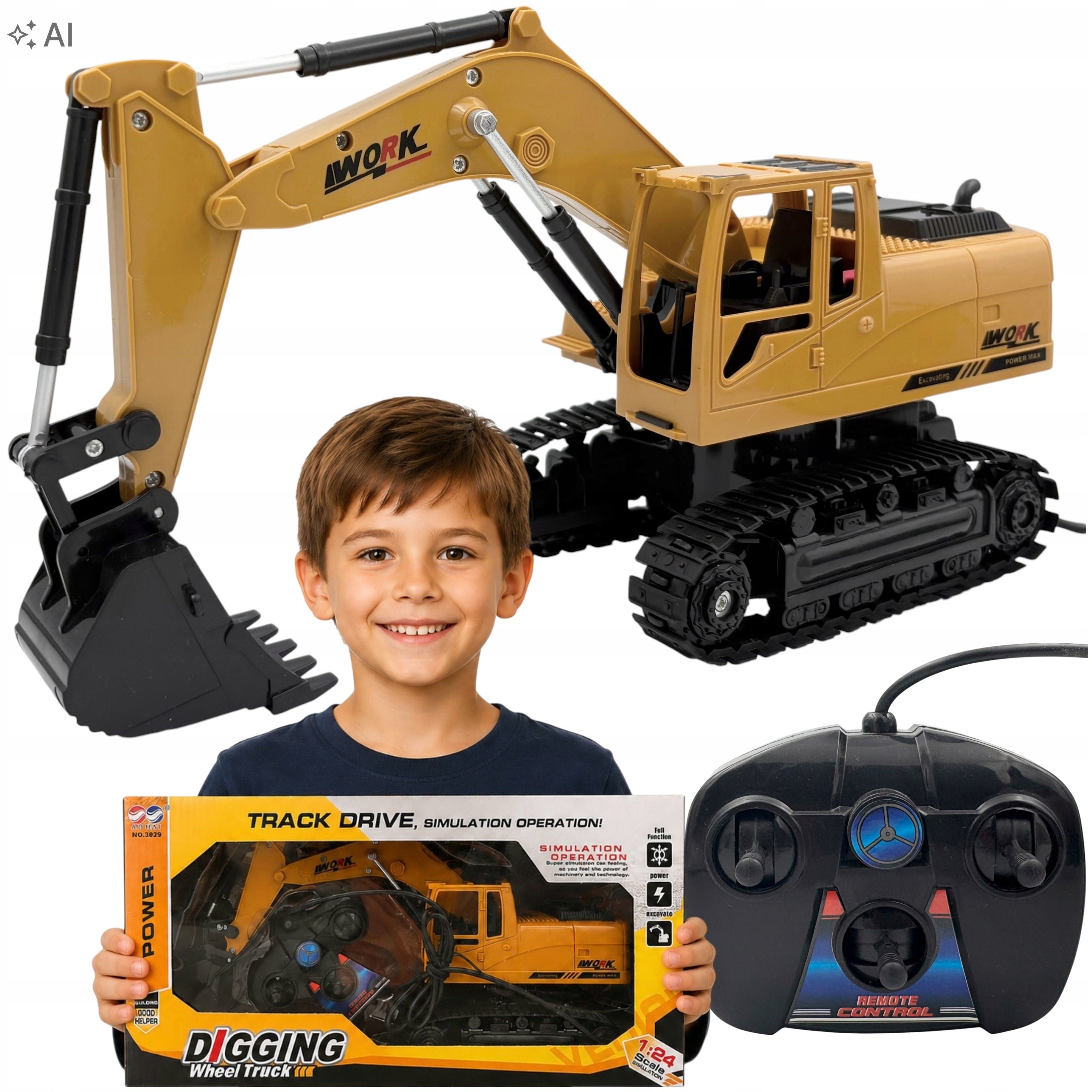 Excavator Remote Controlled Battery Operated Excavator Construction Machine Driving 001