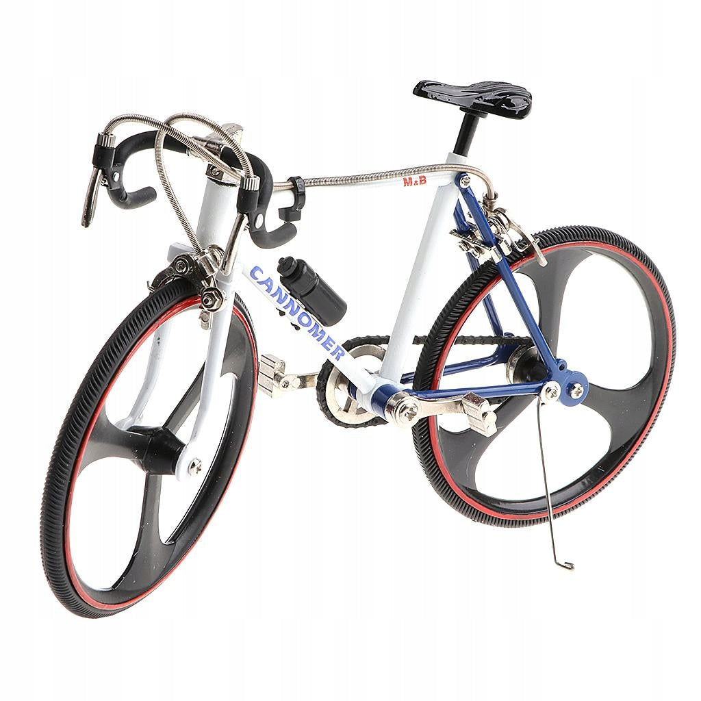 Excellent Mini Metal Bike Toys Racing Bicycle Model Collections Blue White Brand no brand