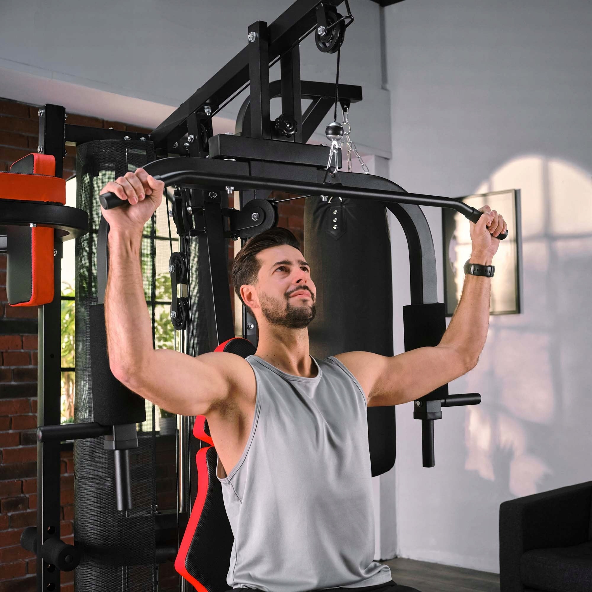 Exercise Atlas 3 Position Training Bench Handrails Training Bag Brand Hop-Sport