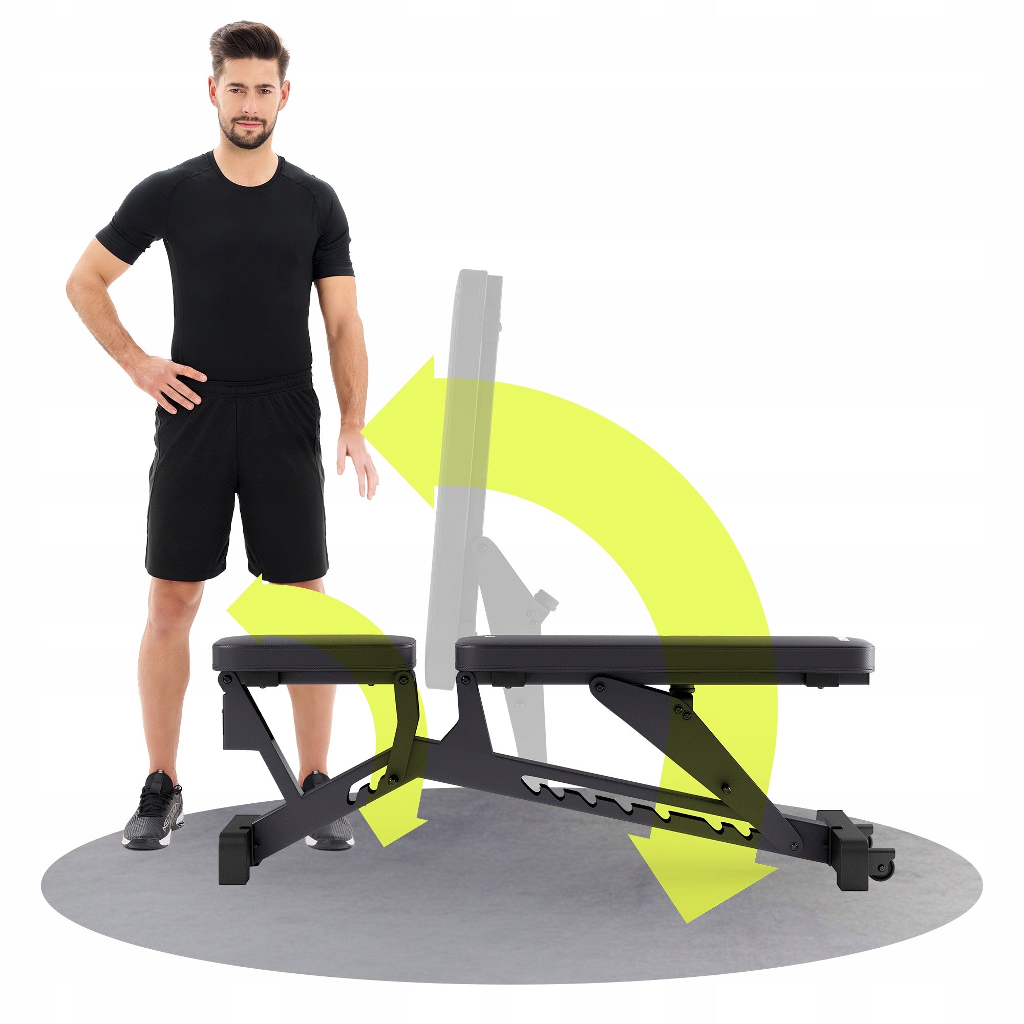 Exercise Bench Training Adjustable Folding Straight Slanted Zipro Maximum user weight 140 kg
