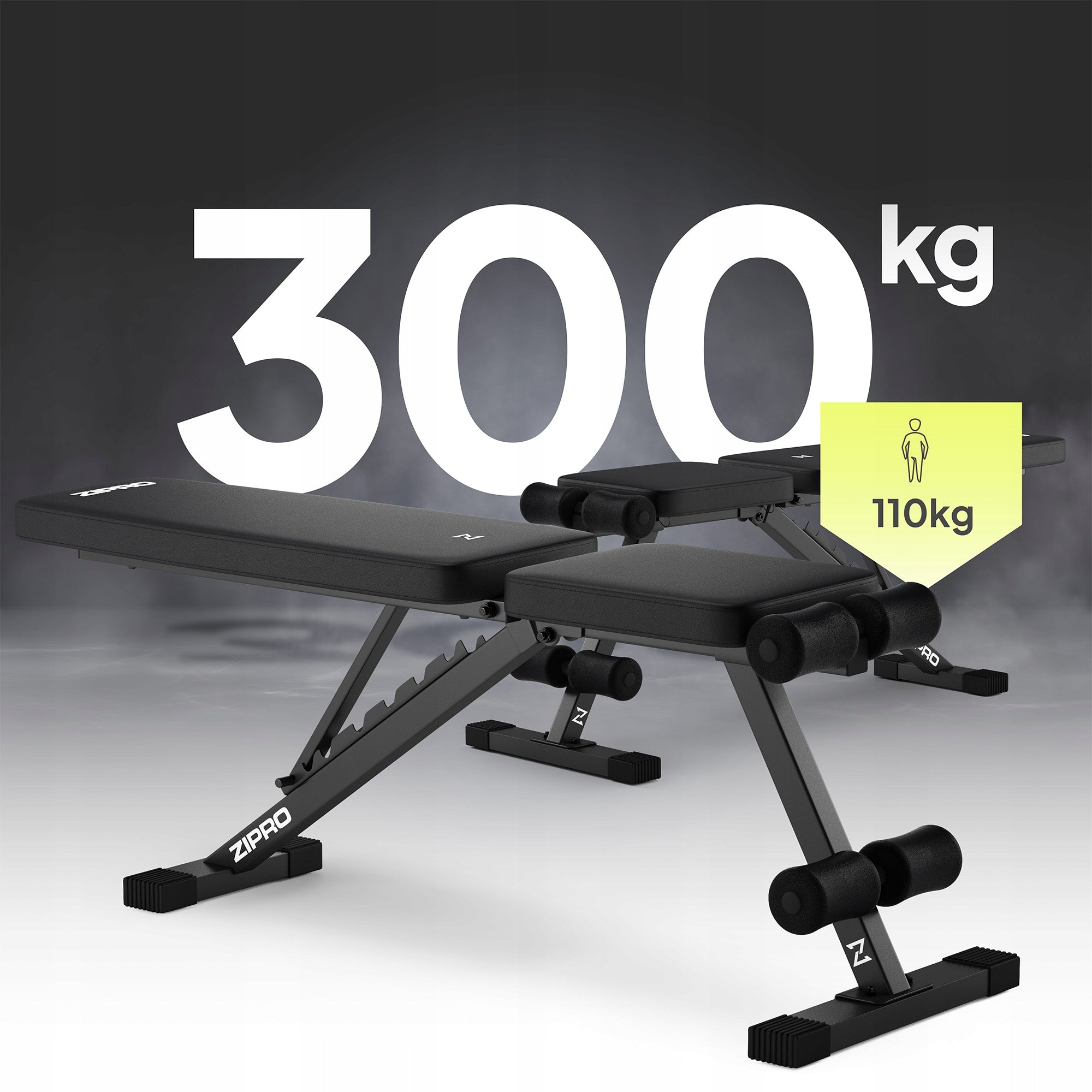 Exercise Bench Training Bench Adjustable Foldable Zipro Stride Maximum user weight 110 kg