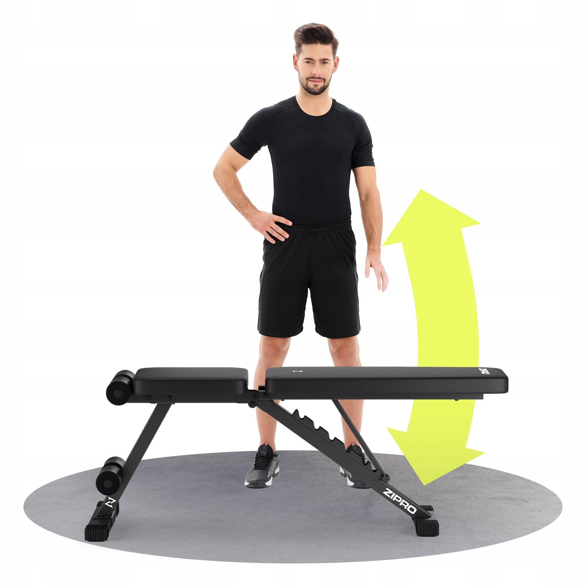 Exercise Bench Training Bench Adjustable Foldable Zipro Stride Packaging status original
