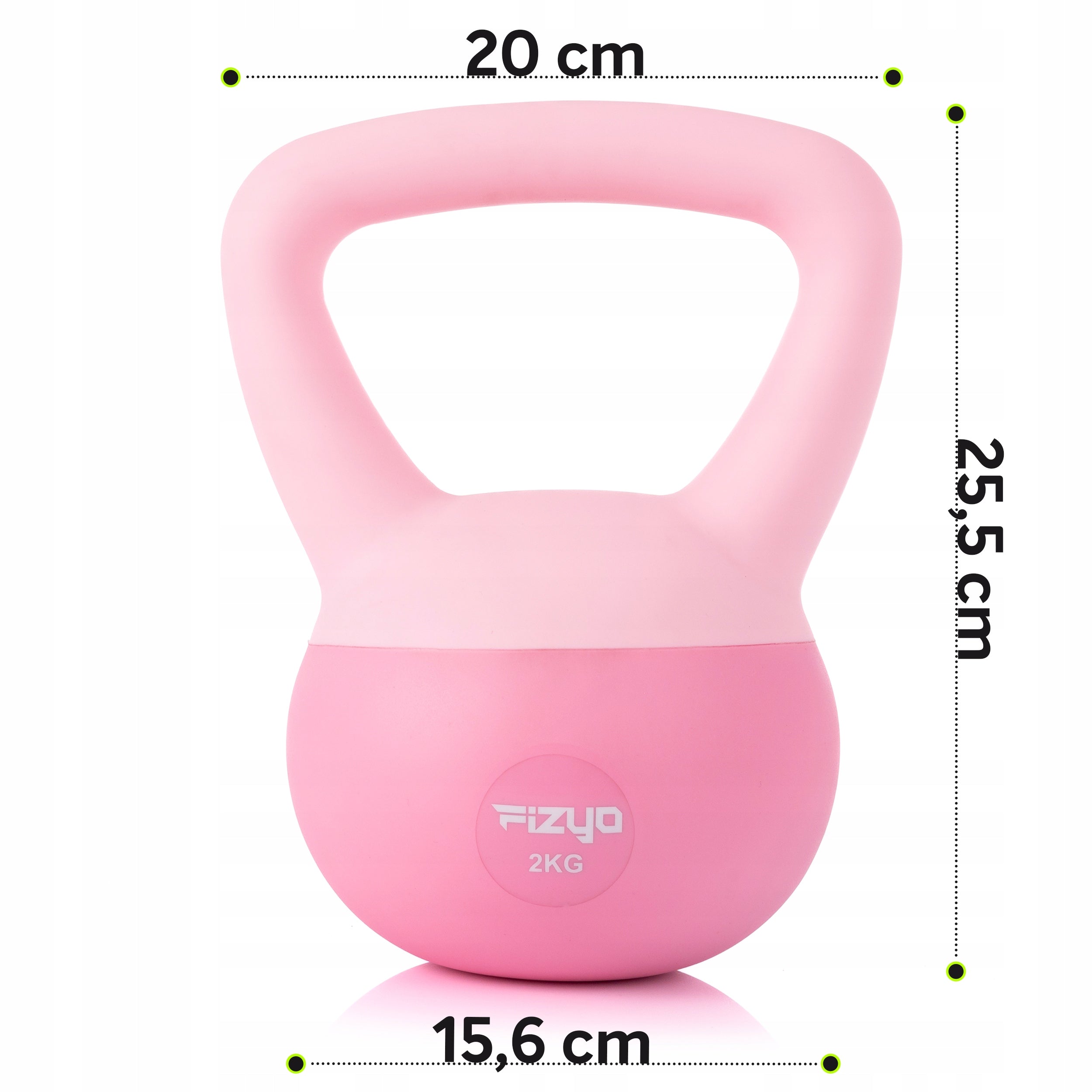 Exercise Dumbbell FIZYO Weight Ball Kettlebell Soft Pink 2kg Model Kettlebell PVC Steel Sand PINK 2kg