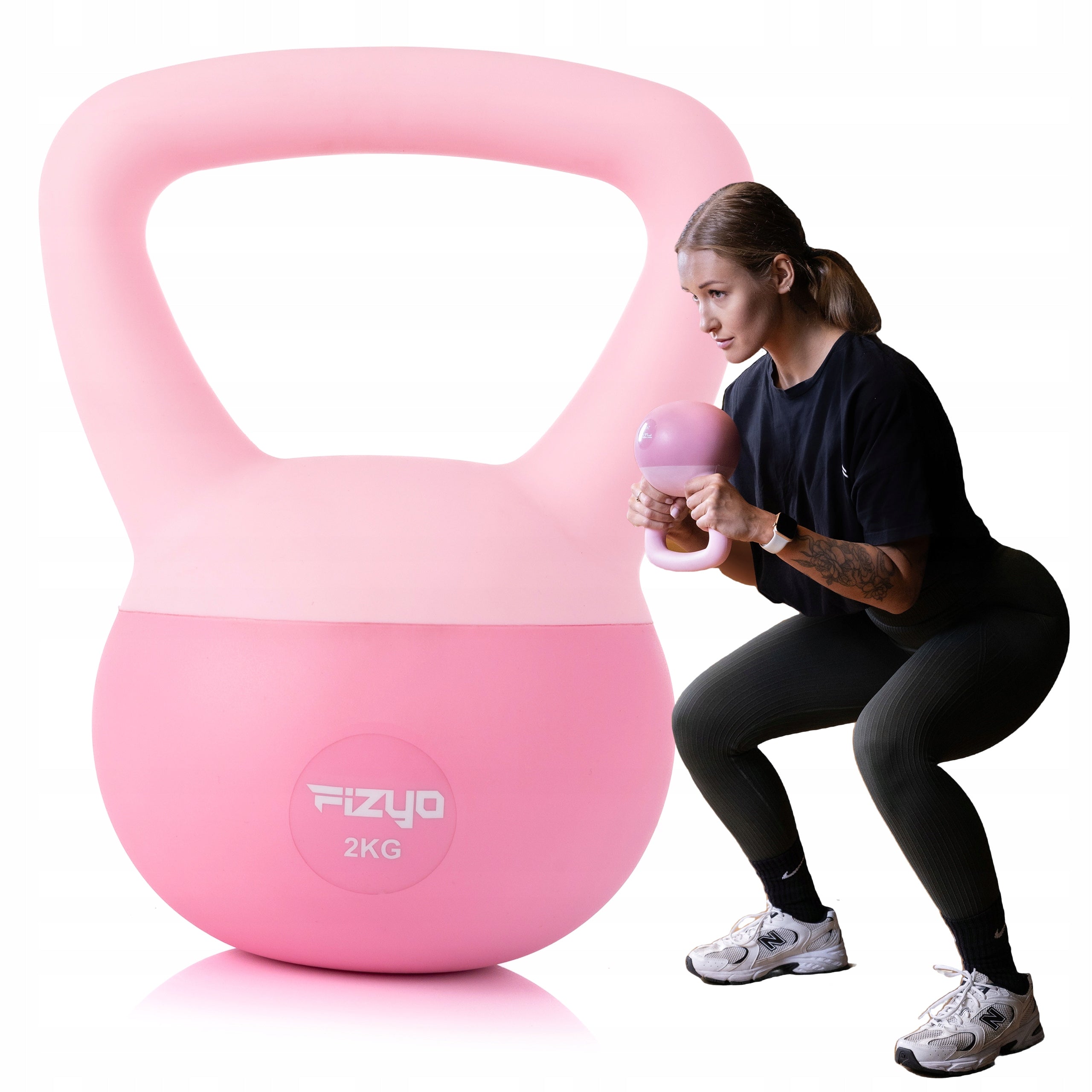 Exercise Dumbbell FIZYO Weight Ball Kettlebell Soft Pink 2kg